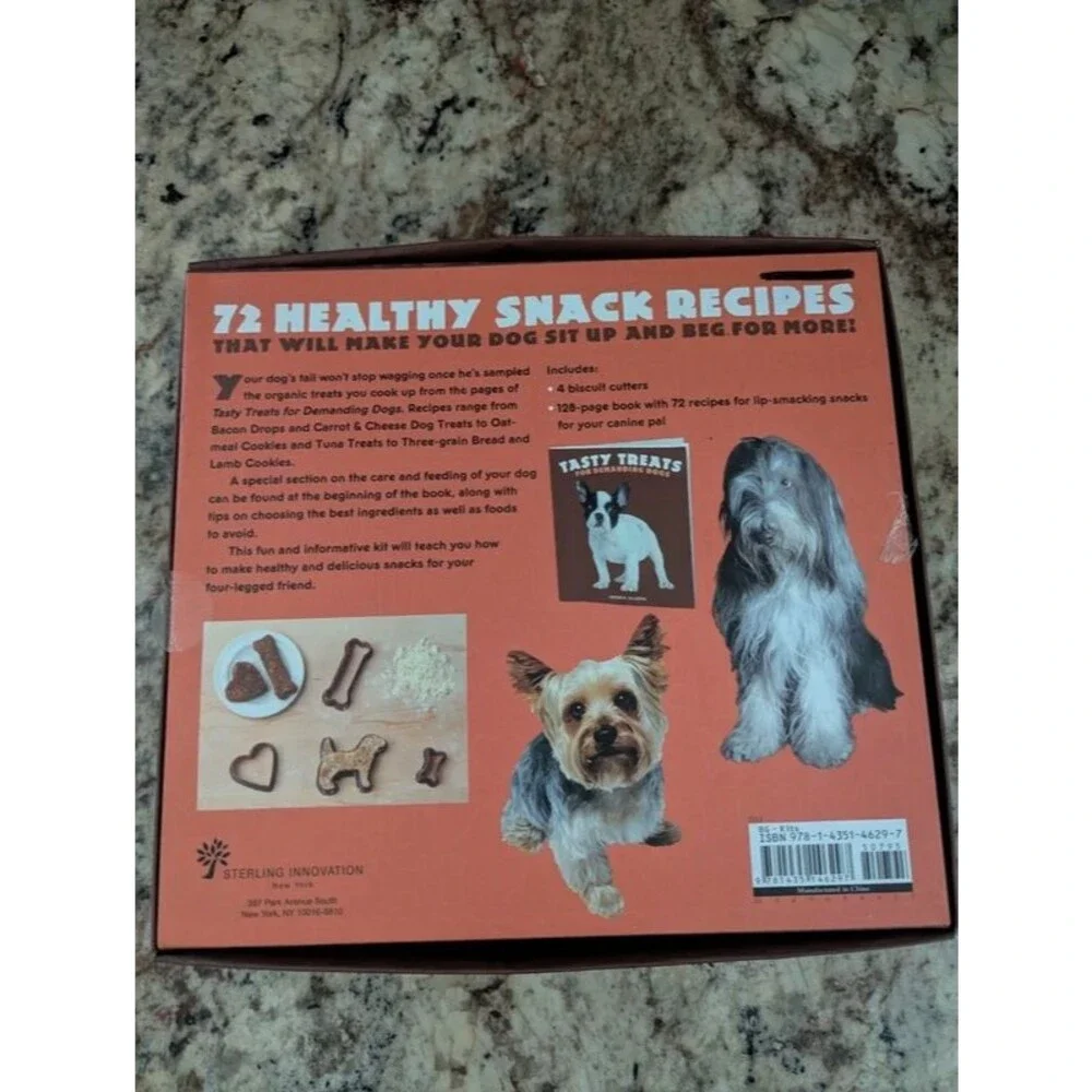 Tasty Treats for dogs recipe book and cookie cutter set dog bone